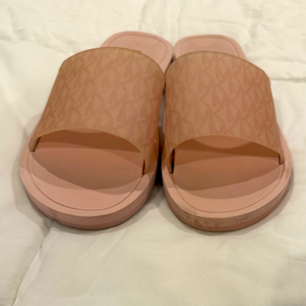 **Michael Kors Pink Transparent Slides – Size 10** - Picture 2 of 6